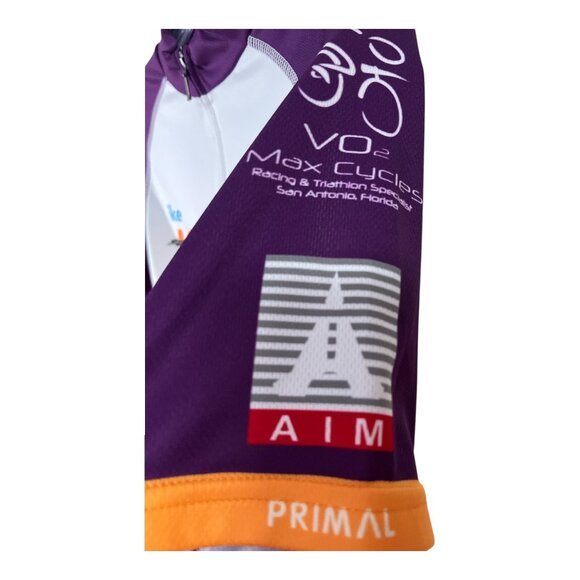 Primal Noble Riders Bike MS Tour Team Cycling Jersey Men’s M Purple Orange White - Picture 5 of 7